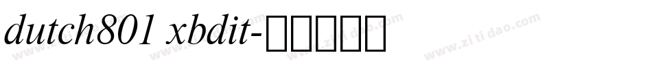 dutch801 xbdit字体转换